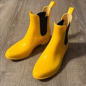 Bright Yellow Chelsea Rain Boots